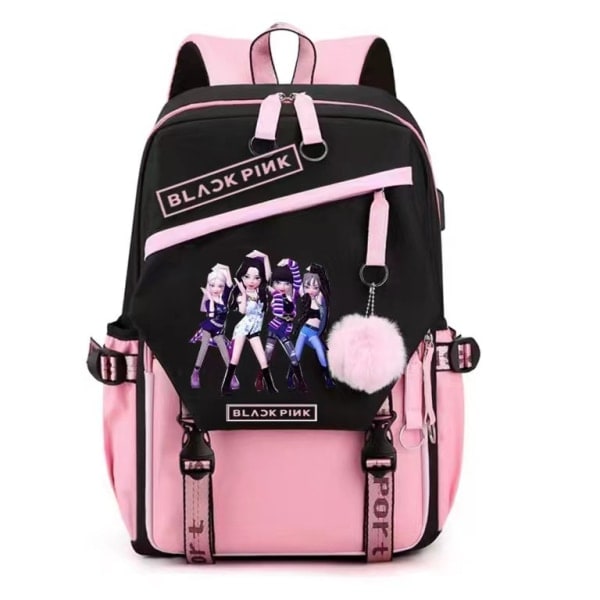 IC USB stor kapacitet BLACKPINK tryckt rygsäck - Rock and Roll 2 CNMR