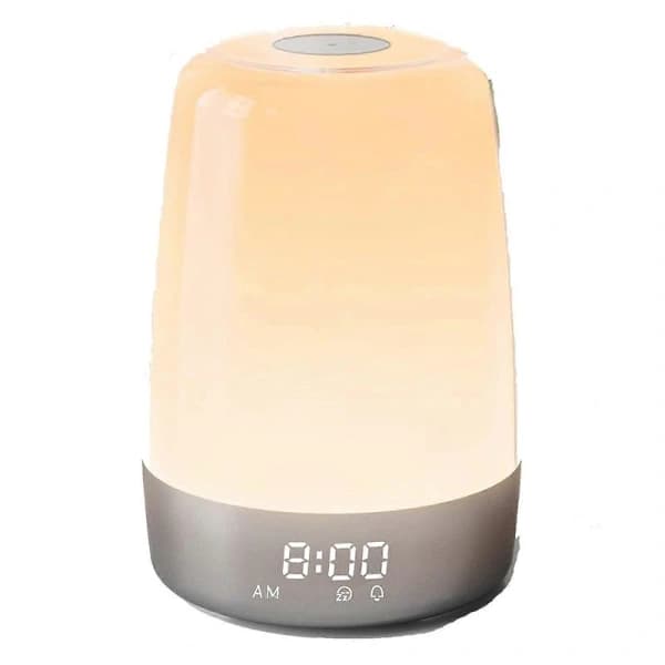 Sunrise Alarm Clock, Wake-Up Light Alarm Clock, 3 Modes Dimmable Modern Small Digital Bedside Lamp For Deep Sleepers (Fww)