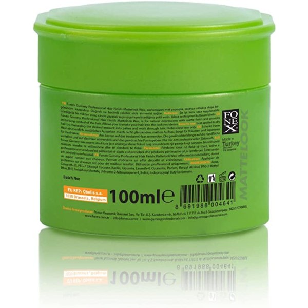 Fonex Gummy Matt utseende styling vax, 100 ml IC