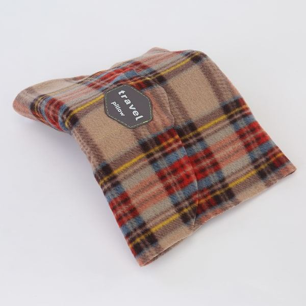 IC Blød behagelig rejsepude Superblød nakkestøtte nakkepude 19*19*9cm tartan