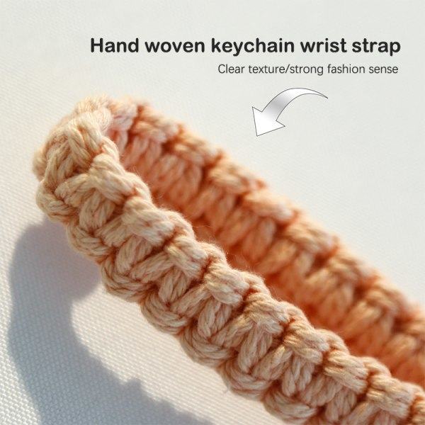 IC Boho Style Nyckelring Med Lava Sten Flätad Armband A4