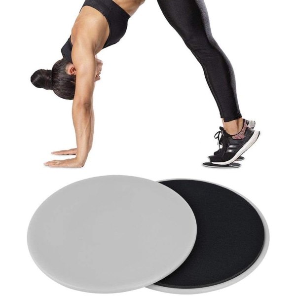 Treningsskive, 2 stk glideskive glidere fitness skive trening glidplate