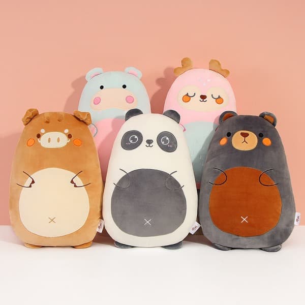 IC Squishmallows Plysdyr Kawaii Blød Stor Pude gris 45m