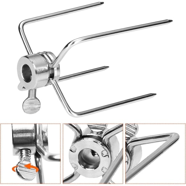 IC Köttpincett (2-pack) | Köttpincett, Köttpincett för Rotisserie, Dubbel Köttpincett | Köttpincett för kyckling, shish kebab och andra