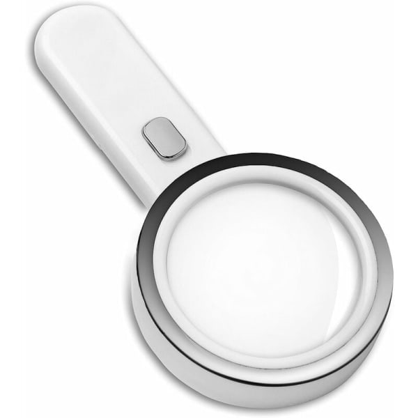 IC Klassinen ABS-luppi 12 LED-valolla Kannettava lukeminen 30 kertaa Lampuilla Tehokas suurennos 12 lamppua
