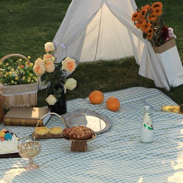 IC Picknicktæppe, Strandtæppe, Fugttæppe, Grøn Mesh, 1,5*2m