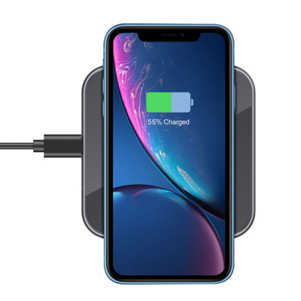 IC SiGN Trådlös Snabbladdare för iPhone & Android, 15W - Svart