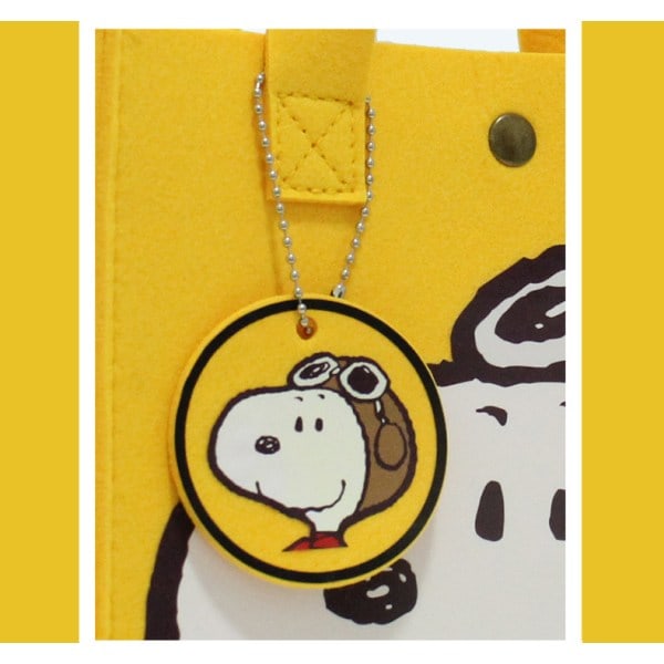 Snoopy Cartoon Filt Håndveske Rosa Rød