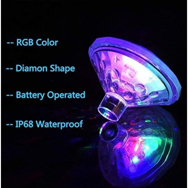 IC Neddykbar LED-bassenglampe, IP68-lys, LED L