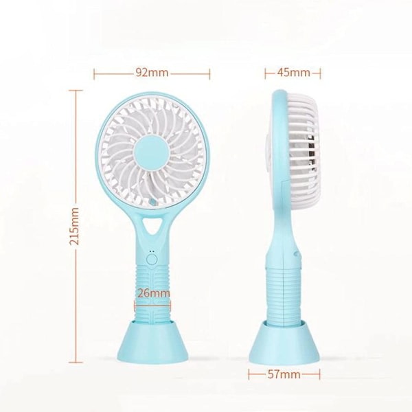 IC Håndholdt USB Kjøleventilator for utendørs bruk (blå)