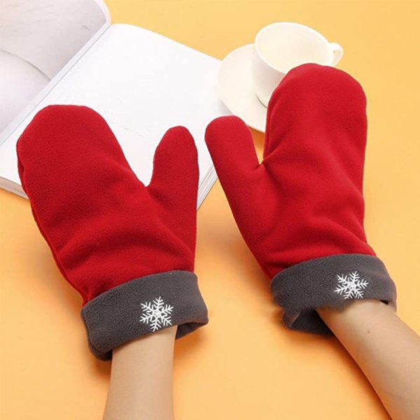 Par Romanttinen handskar Set Polar Fleece Lovers Winter Thicken Warm Glove