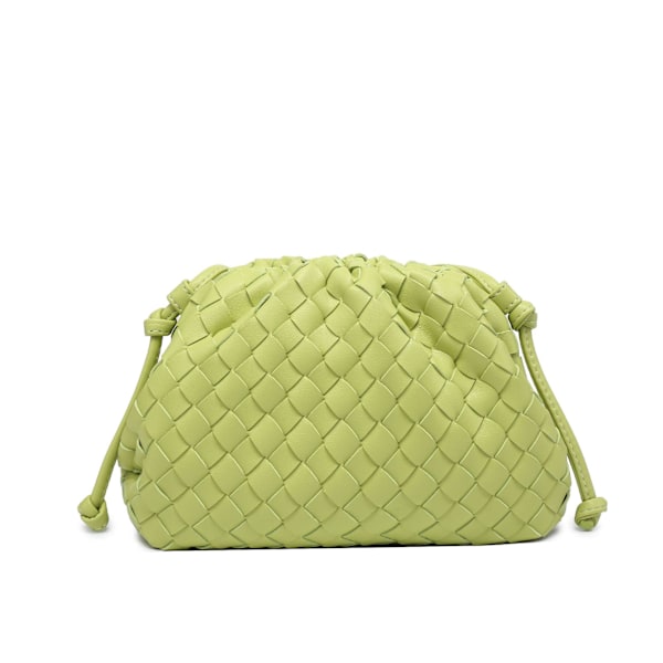 Molnryggsäck 2024 ny stil väska damer ko läder skrynkligt dumpling väska damer handväska axelväska MJ51 Light green 22*9*14cm