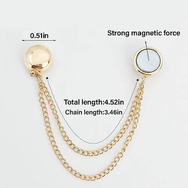 Multifunktionella Magnetiska Klädnypor, 4-Pack Starkaste Magnetiska Styrka Knappklämmor, Multifunktionell Färgglad Nållös Brosch Kläder