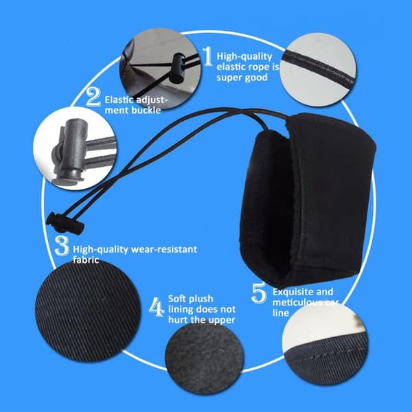2-pack - Hälskydd - Bilkörning - Unisex - Slitstarkt - Tygskoskydd - Skyddar - Klackar - Praktisk - Present - Svart