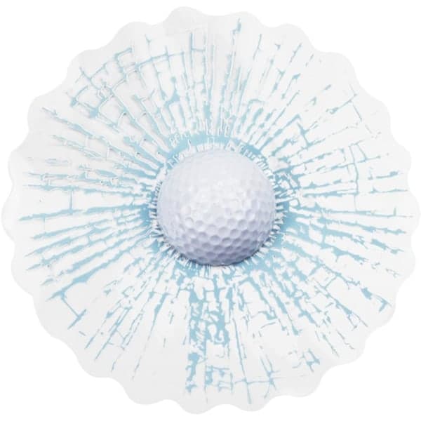 IC 3D-simulerad Golf/Baseboll-dekal för bilfönster med krossat glas