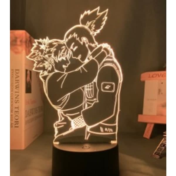IC 3D-natlamper Naruto Team Uzumaki Naruto LED-natlampe