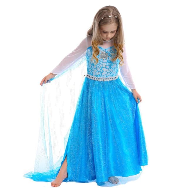 Elsa prinsessamekko + 4 lisävarustetta Sininen Blue 100 cm