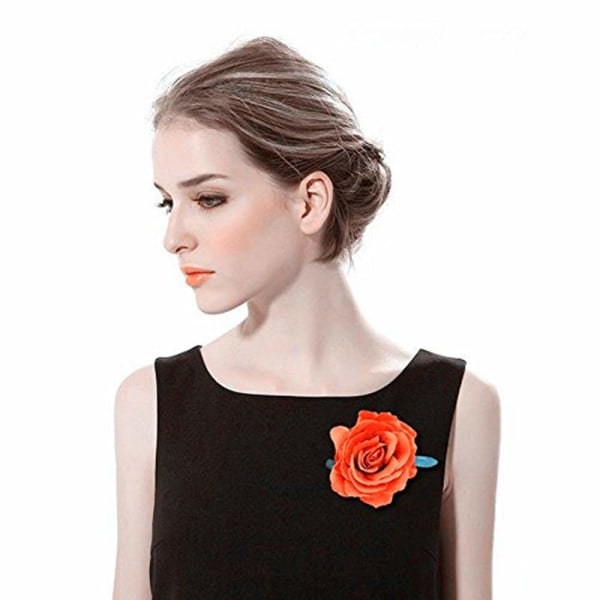 IC Flerfarvet Blomst Hårklemme, Knaphuls Blomst Hårnål Blomst Brosche Farverige Rosa Blomst Hårklemmer Til Kvinder Piger Fest Håraccessoirer (10 stk)