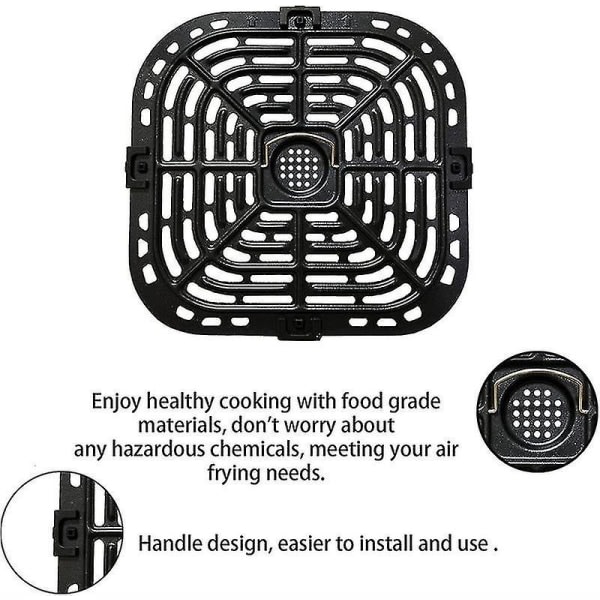 Luftfrityr Korg Ersättningsgrill for Instant Vortex Plus 6qt Luftpanne Luftfrityrdeler Crisper Plate Fry Tilbehør