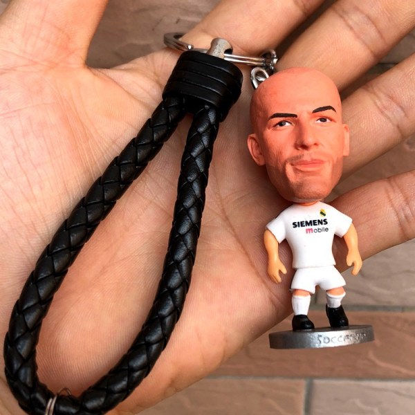 Fotbollsfans stjärna berlock nyckelring Zidane Player IC