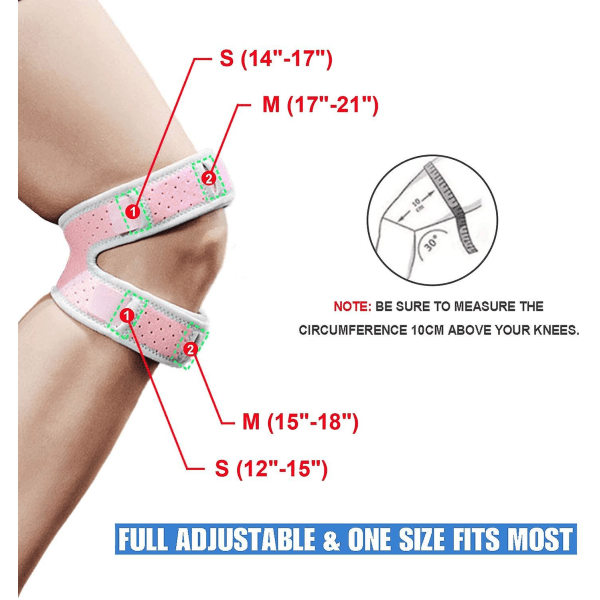 IC Patellarsensstödsrem 2-pack, smärtlindring i knä och patella