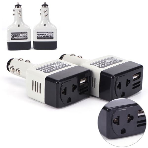 IC Autoladdaradapter DC 12V till AC-omvandlare 220V Mobilladdare