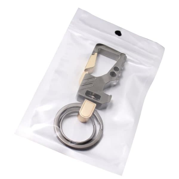 Mænd Nøglering Bil Karabiner Nøglering Flaskeåbner Nøglering B IC