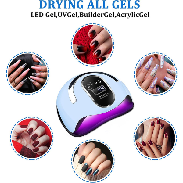 IC 168W UV/LED-lampe med timerfunktion