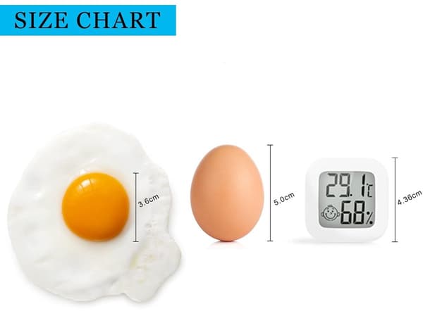 Digital hygrometer inomhustermometer 2-pack, minitemperatur- och luftfuktighetsmätare med tydlig LCD-display för hem, kontor, sovrum, vit