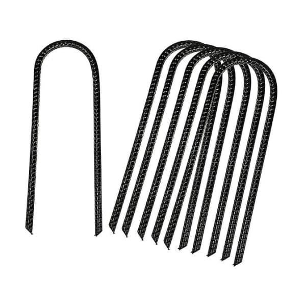 IC 8 st U-formade ankare för studsmatta Stake Heavy Duty Metal Fixing Nail Blå