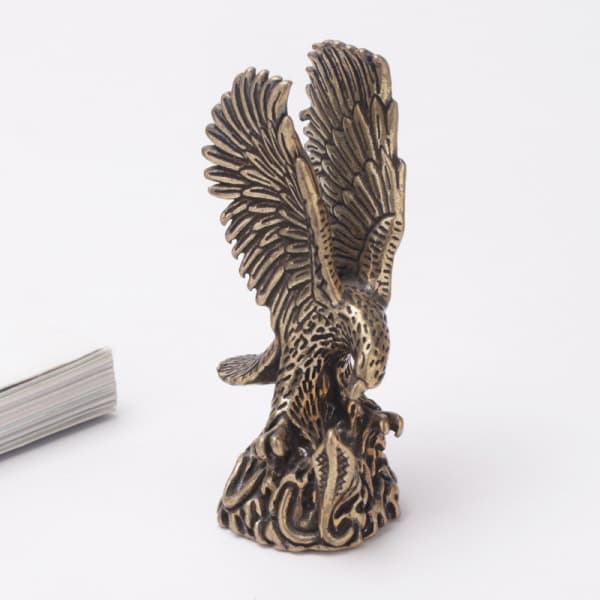 IC Flying Eagle Statue Bronze Miniature Brass Figurines Home Deco