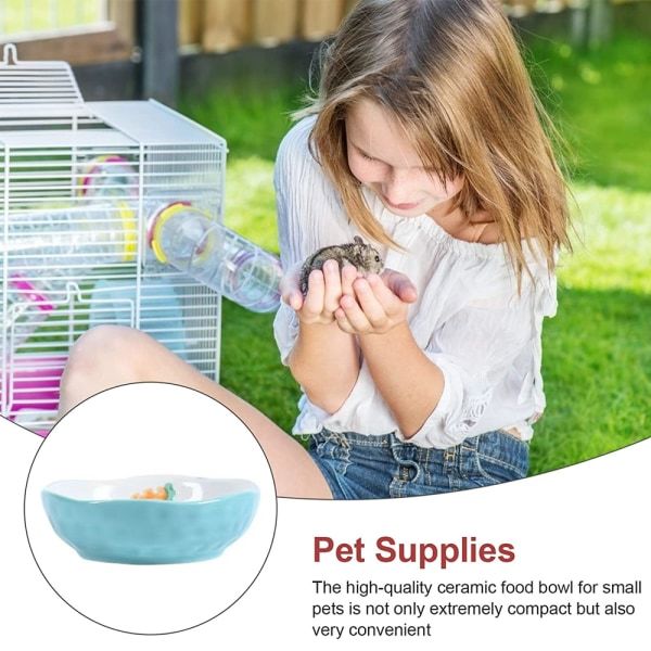 IG 2st Hamster Matkål, Smådjur Keramisk Mat- ja Vattenskål