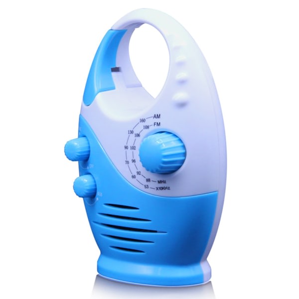 IC Vattentät duschradio, Dusch med justerbar volym AM FM-knappshögtalare, Duschhögtalare för badrum Trådlös radio