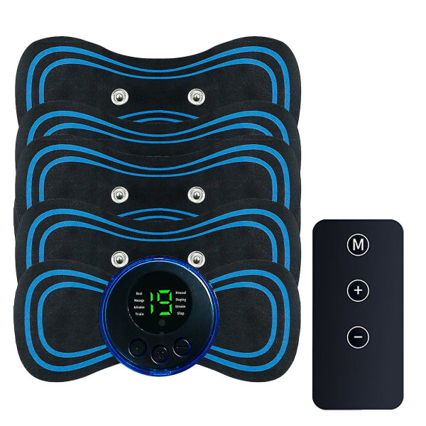 Microcurrent Ems Mini Massage-enhet, ems Bioelektrisk akupunkturpunktsmassagematta, för armar, nacke, axel, rygg, midja, ben