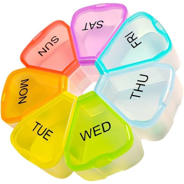 IC Weekly Large Pill Organizer 7 Day, Pilleæske, Pilleetui, Pillebeholder, Travel Pill Organizer, Pilleholder, Pille