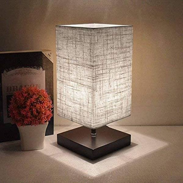 IC E27 Senglampe Soveværelseslampe, Moderne firkantet bordlampe