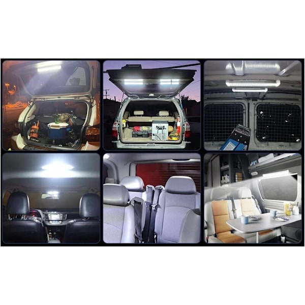 LED 12V Solskærmsspotlight, Ultra Flad Camper, LED 12V Camping Forsænket Indvendig Belysning til Biler Yachts Camper Døre Korridorer Modificerede Lys