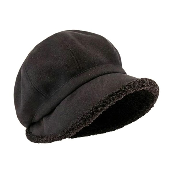 Fleecefodrad basker för kvinnor Fleece Bucket Hat Painter Hat Black
