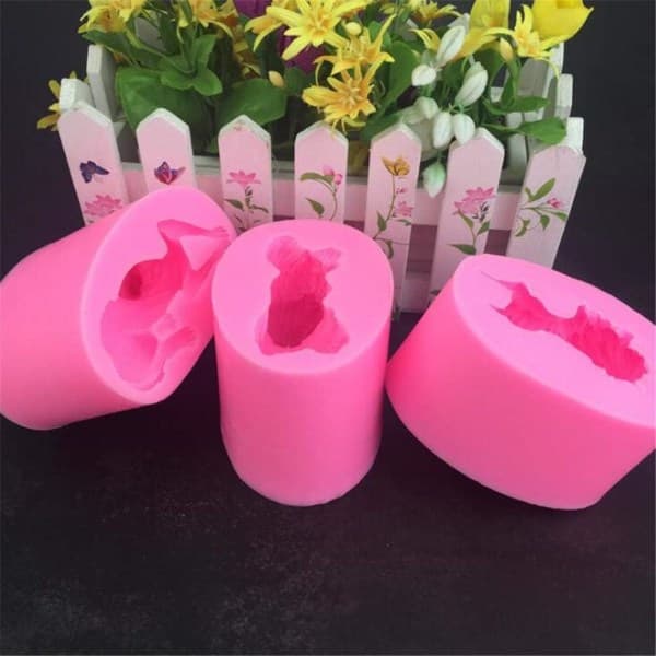 IC 3D Hund Silikonform Fondant Form Dekorer tårta Chokolade