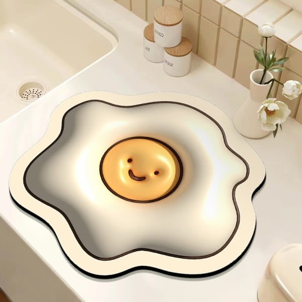 3D-sarjakuva Dilate Dilate -keittiömatto, pehmeä piimaa, muta-absorbentti A1
