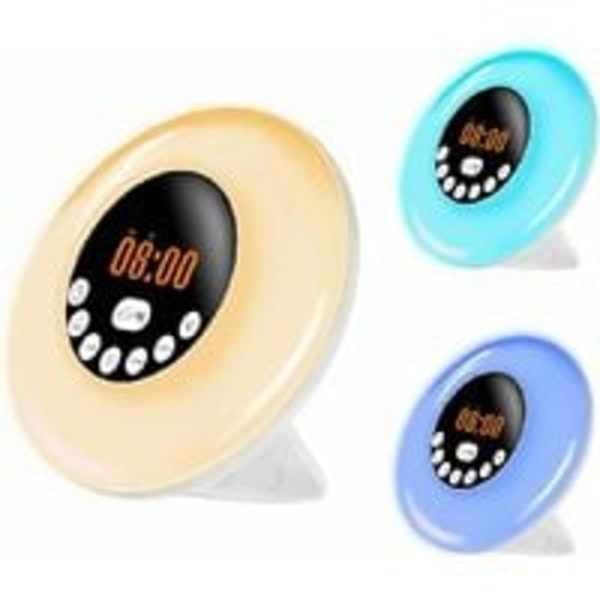 IC Herätyskello Herätyskello Yövalo Auringonnousu Auringonlasku Simulointi RGB 7 Väriä LED Yövalo Bluetooth-kaiuttimella FM-radio