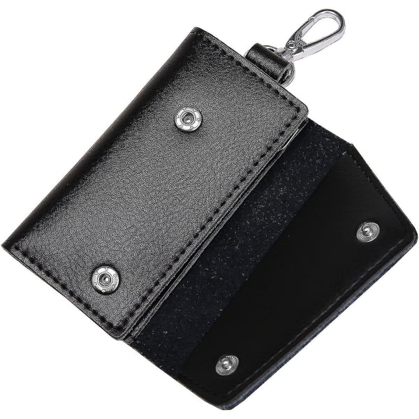Case i läder Plånbok Unisex nyckelring Nyckelring med 6 okförslutningar IC