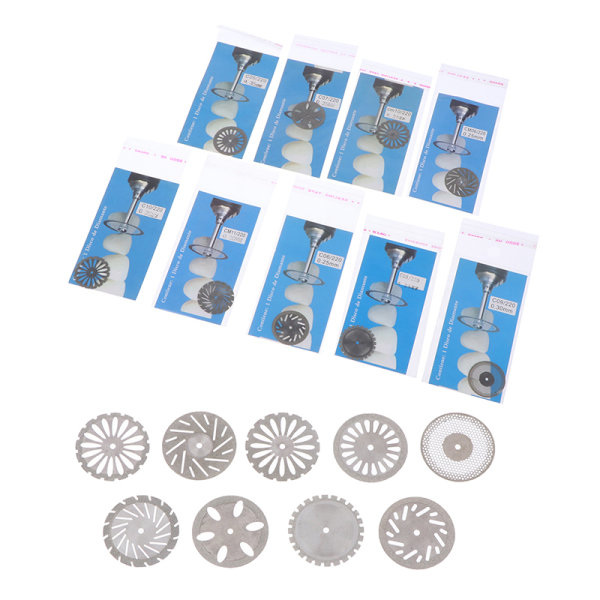 IC 9st Tandlaboratorium Diamantdisk Dubbelsidig 22mm x 0,20mm för porslin