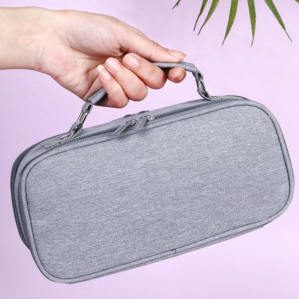 IG Stor kapacitet canvas multi-lags pennetui multifunktion grå
