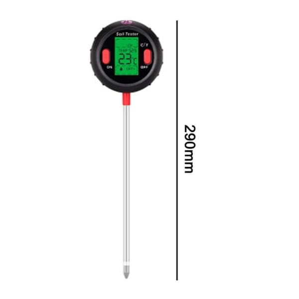 IC 5 i 1 Jord-pH-måler Jordfuktighetsmåler LCD-skjerm pH-tester