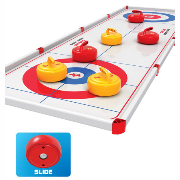 Bordscurlingspel, kompakta curlingfamiljespel för barn och vuxna GROUP 3