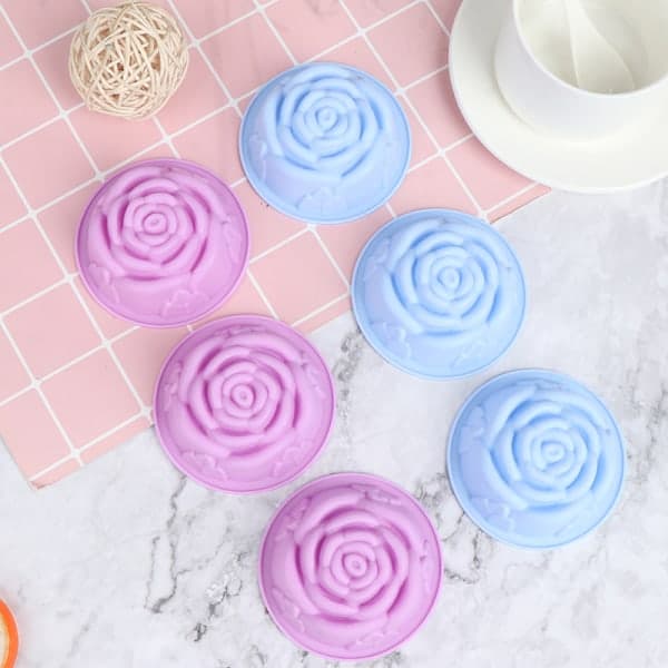 IC 6 stk Silikon Cupcake Form Muffins Bagning Genanvendelig silikone