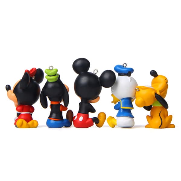 5st Mickey Pluto Anime Nyckelring Nyckelring Väska Hängande Nyckelring Julklapp IC