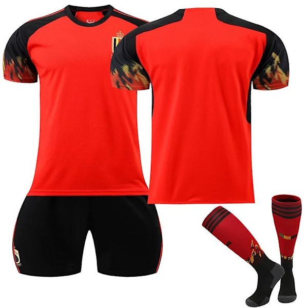 Belgien Landshold Hjemmebanetrøje 22/23 Fodbold Sæt T-shirts - Perfekt Uden Nummer Unnumbered S