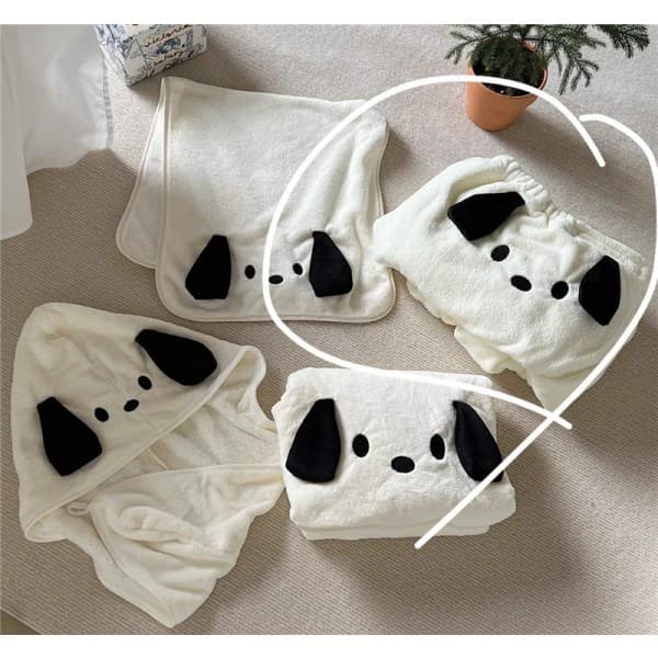 IC Thickened four-piece towel and bath towel drying head bathrobe